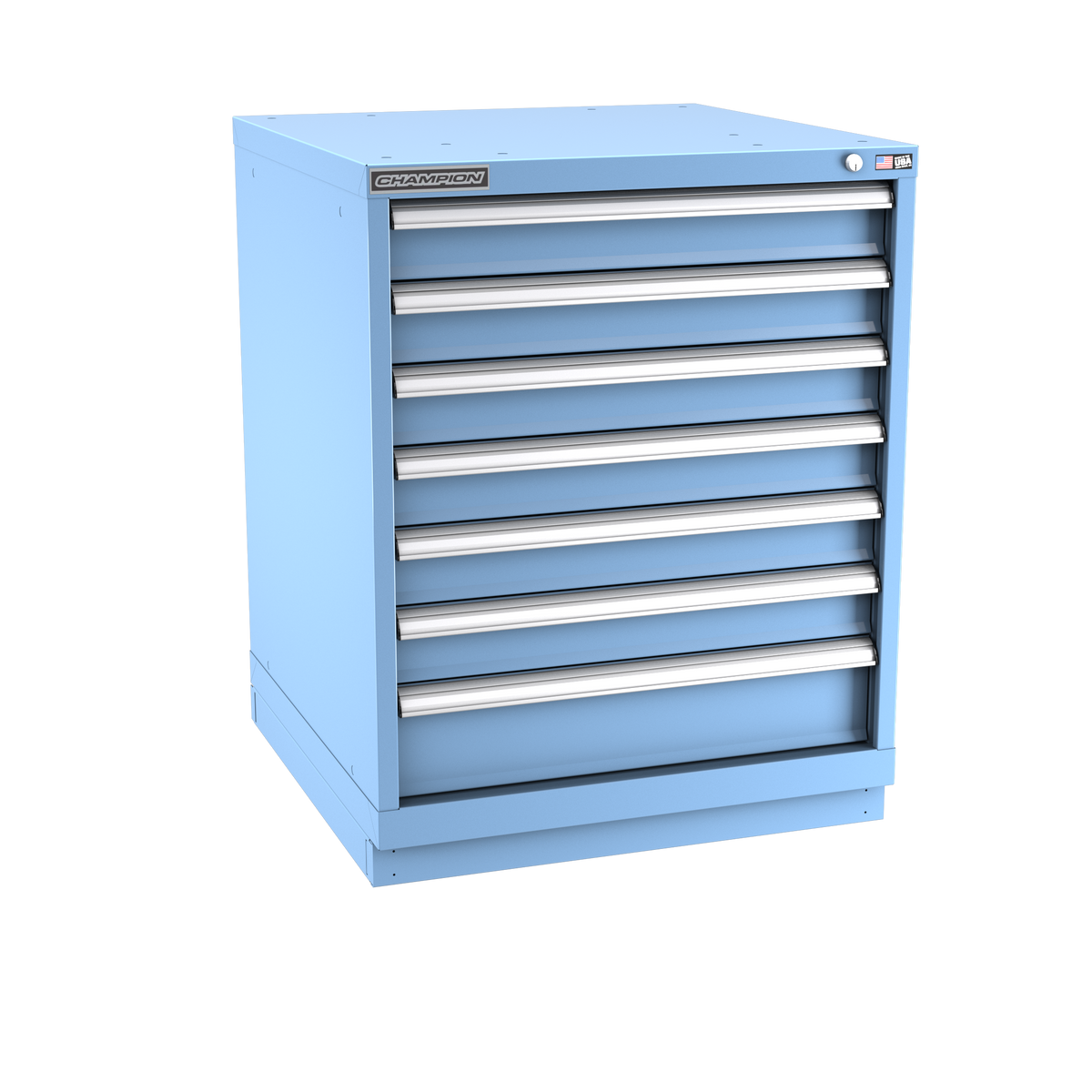 7-Drawer Modular Cabinet SW0701 | 28-1/4"W x 35-7/8"H x 28-1/2"D light blue