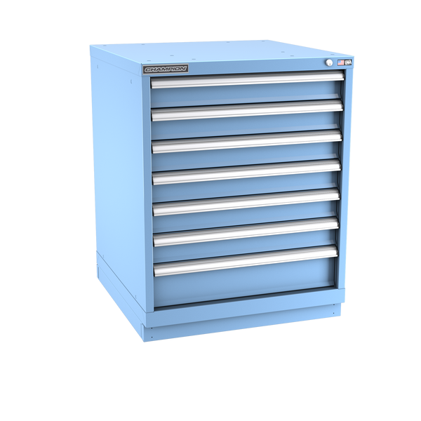 7-Drawer Modular Cabinet SW0701 | 28-1/4"W x 35-7/8"H x 28-1/2"D light blue