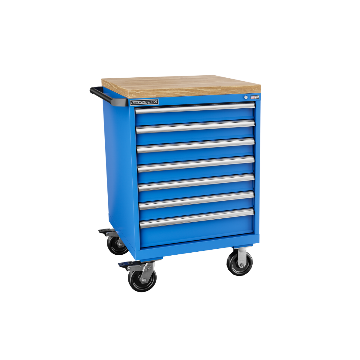 7-Drawer Mobile Modular Cabinet SW0701IL | 28-1/4"W x 43-1/4"H x 28-1/2"D bright blue