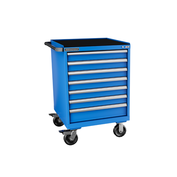 7-Drawer Mobile Modular Cabinet SW0701IL | 28-1/4"W x 42-1/4"H x 28-1/2"D bright blue