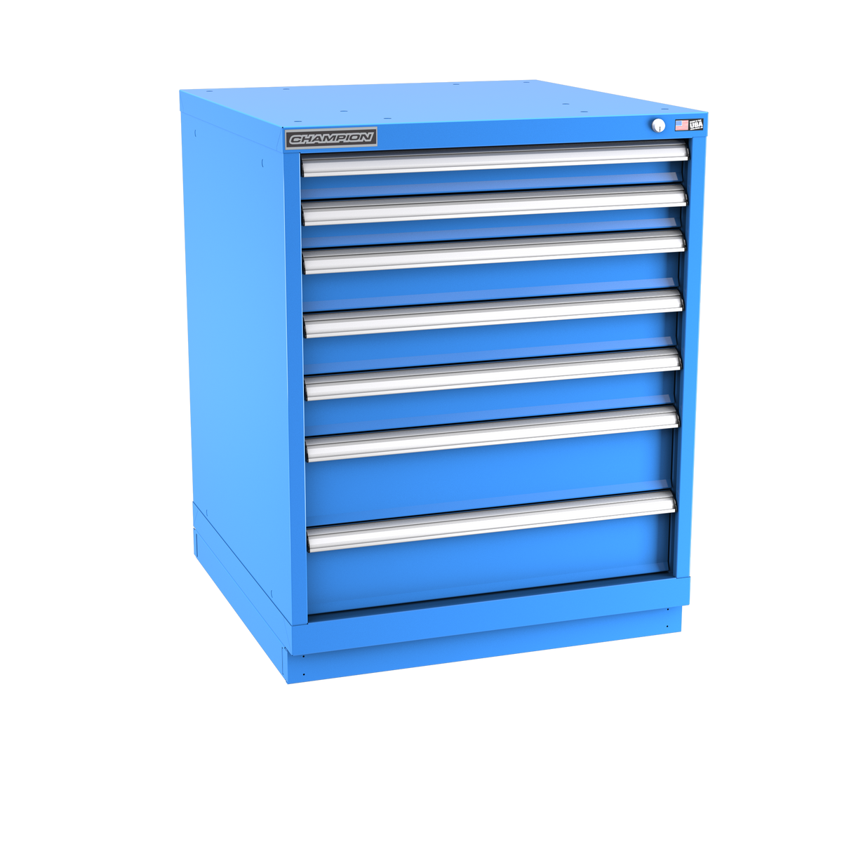 7-Drawer Modular Cabinet SW0702 | 28-1/4"W x 35-7/8"H x 28-1/2"D bright blue