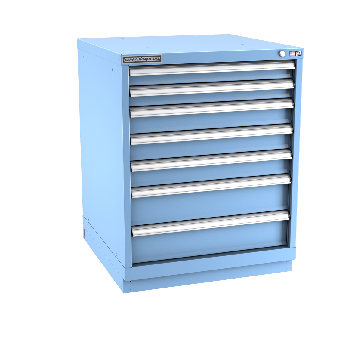 7-Drawer Modular Cabinet SW0702 | 28-1/4"W x 35-7/8"H x 28-1/2"D light blue