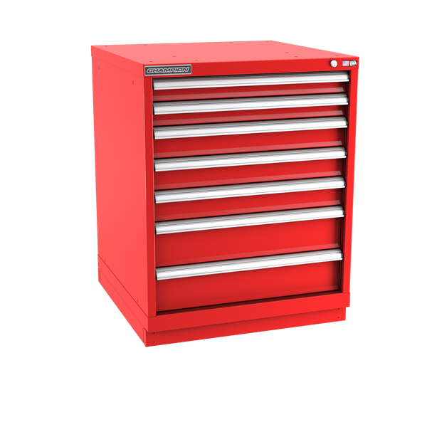 7-Drawer Modular Cabinet SW0702 | 28-1/4"W x 35-7/8"H x 28-1/2"D red