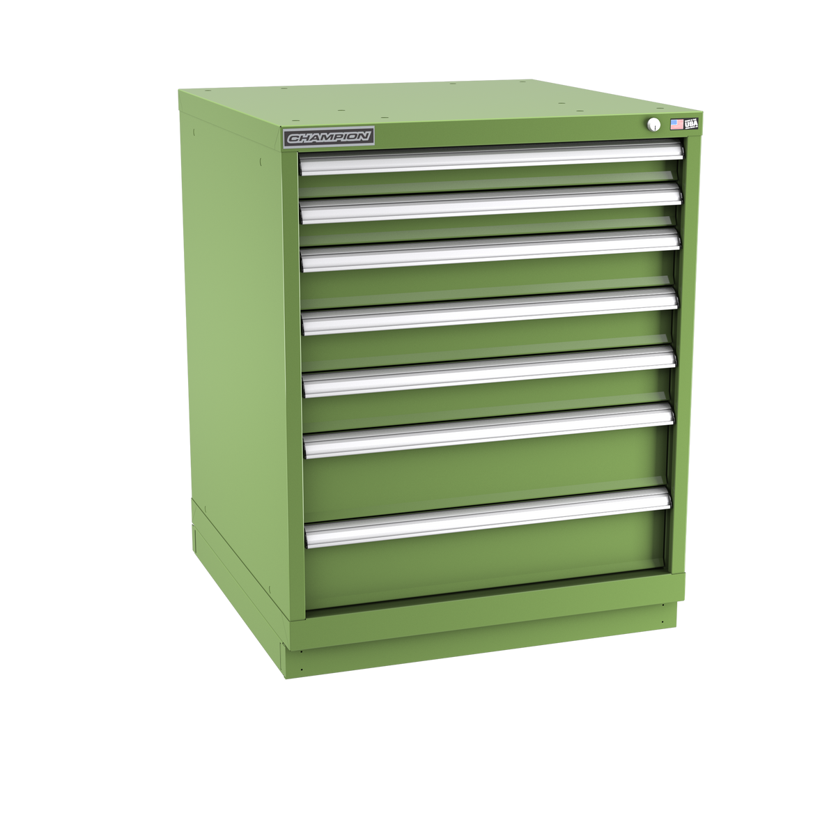 7-Drawer Modular Cabinet SW0702 | 28-1/4"W x 35-7/8"H x 28-1/2"D vista green