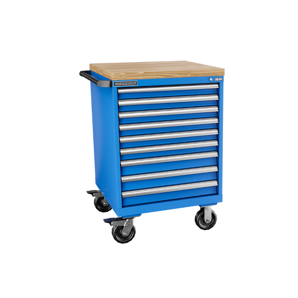 9-Drawer Mobile Modular Cabinet SW0901IL | 28-1/4"W x 43-1/4"H x 28-1/2"D bright blue