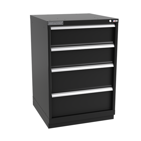 4-Drawer Modular Cabinet SW0401 | 28-1/4"W x 41-3/4"H x 28-1/2"D black