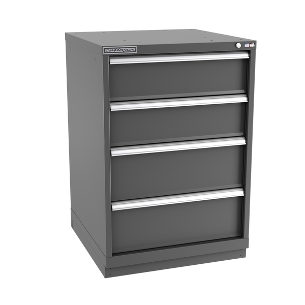 4-Drawer Modular Cabinet SW0401 | 28-1/4"W x 41-3/4"H x 28-1/2"D dark grey