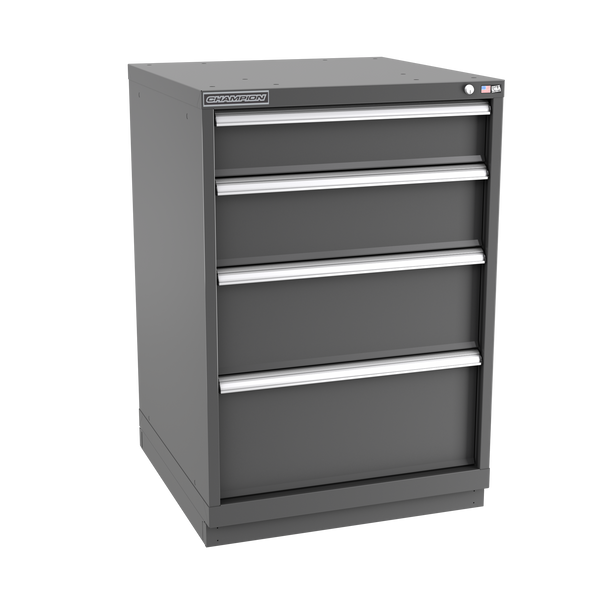 4-Drawer Modular Cabinet SW0402 | 28-1/4"W x 41-3/4"H x 28-1/2"D dark grey