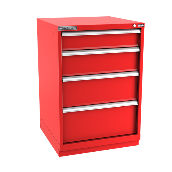 4-Drawer Modular Cabinet SW0402 | 28-1/4"W x 41-3/4"H x 28-1/2"D red