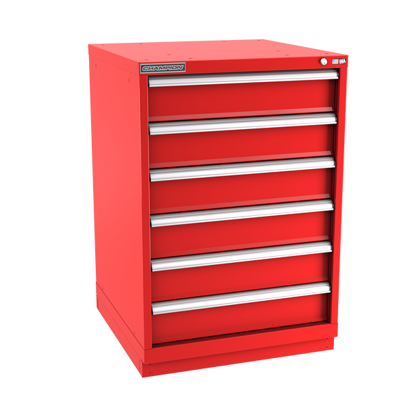 6-Drawer Modular Cabinet SW0601 | 28-1/4"W x 41-3/4"H x 28-1/2"D red