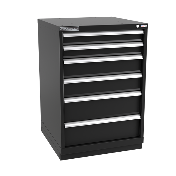 6-Drawer Modular Cabinet SW0602 | 28-1/4"W x 41-3/4"H x 28-1/2"D black