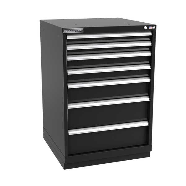 7-Drawer Modular Cabinet SW0701 | 28-1/4"W x 41-3/4"H x 28-1/2"D black