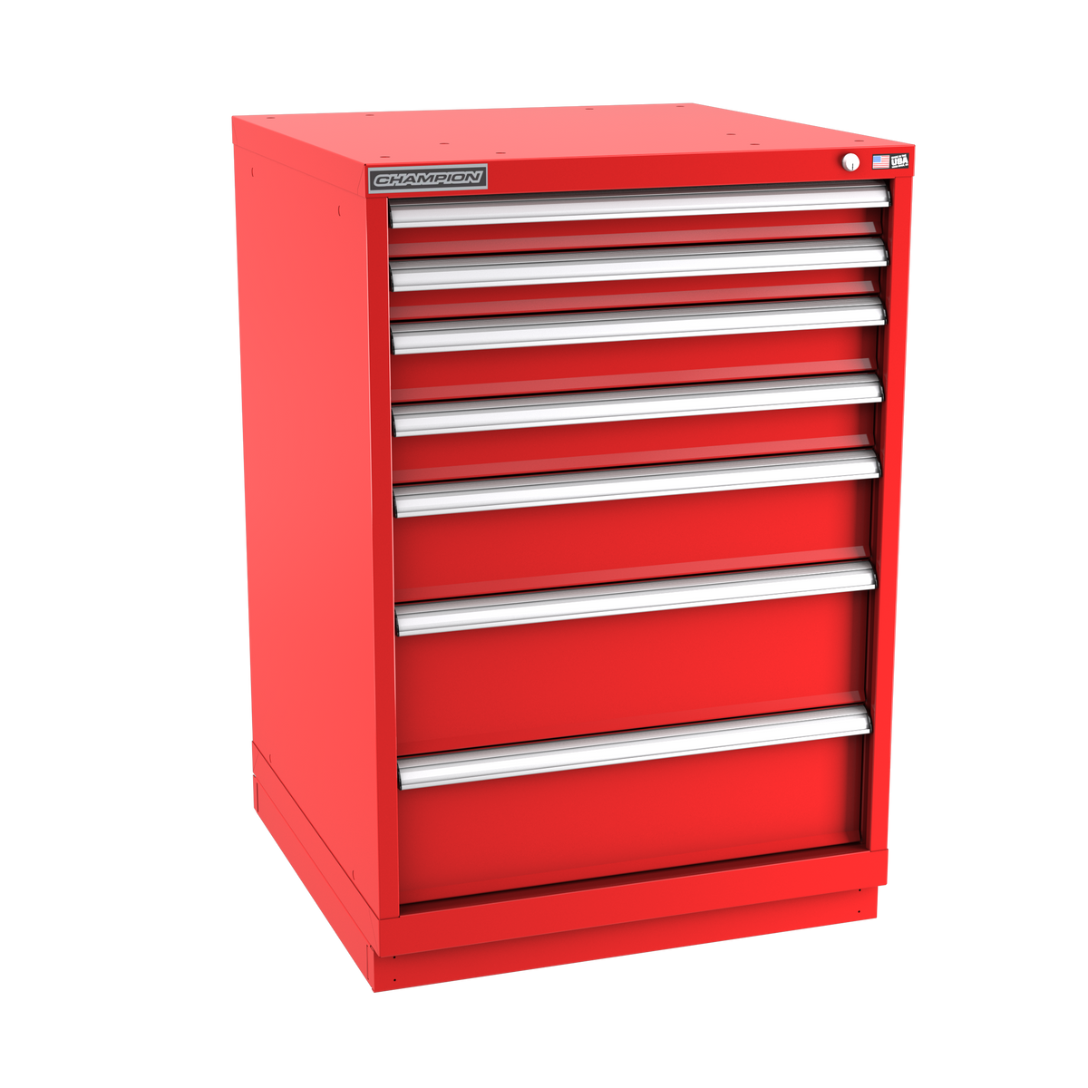 7-Drawer Modular Cabinet SW0701 | 28-1/4"W x 41-3/4"H x 28-1/2"D red