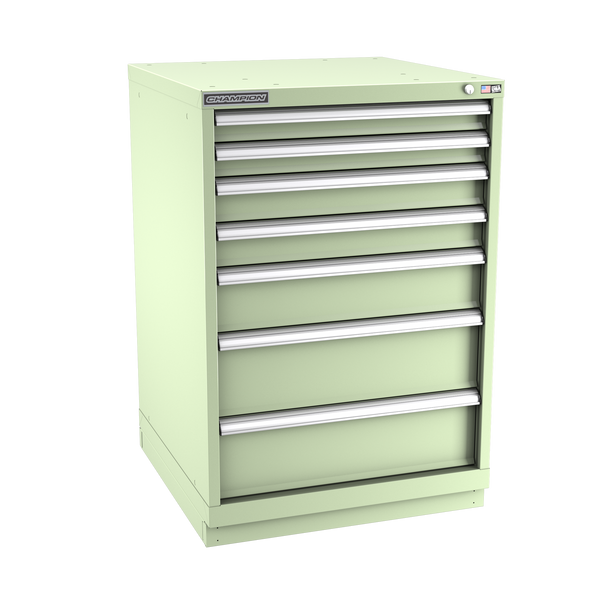 7-Drawer Modular Cabinet SW0701 | 28-1/4"W x 41-3/4"H x 28-1/2"D seafoam green