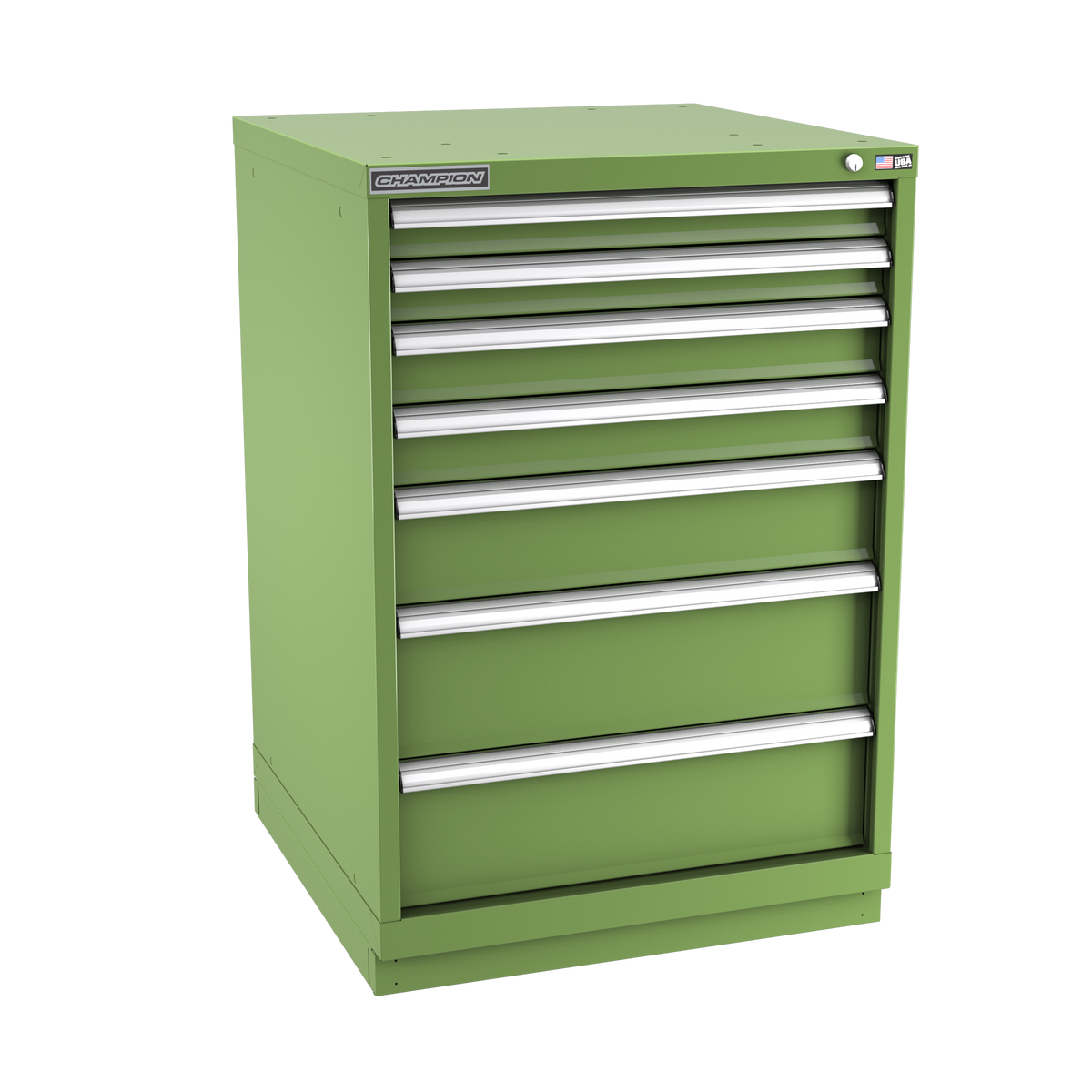 7-Drawer Modular Cabinet SW0701 | 28-1/4"W x 41-3/4"H x 28-1/2"D vista green