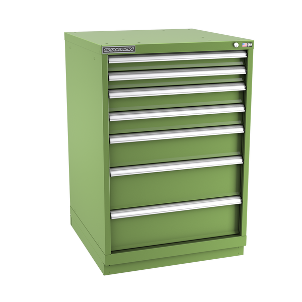 7-Drawer Modular Cabinet SW0701 | 28-1/4"W x 41-3/4"H x 28-1/2"D vista green