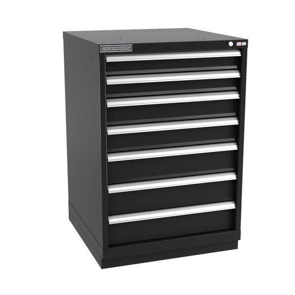 7-Drawer Modular Cabinet SW0702 | 28-1/4"W x 41-3/4"H x 28-1/2"D black