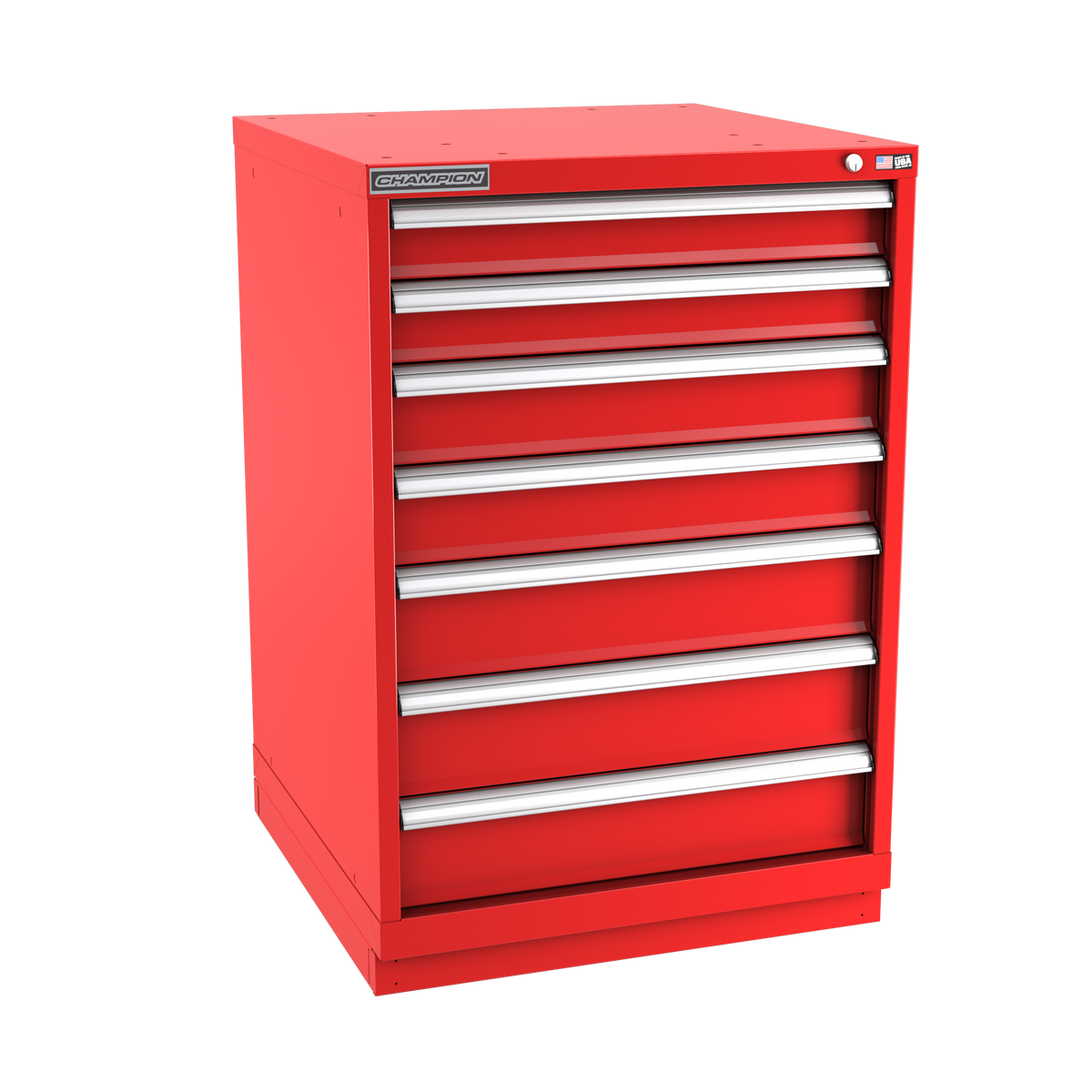 7-Drawer Modular Cabinet SW0702 | 28-1/4"W x 41-3/4"H x 28-1/2"D red