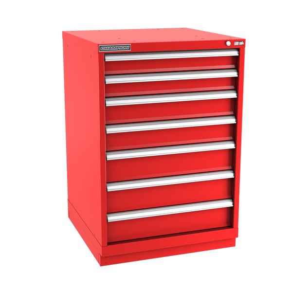 7-Drawer Modular Cabinet SW0702 | 28-1/4"W x 41-3/4"H x 28-1/2"D red