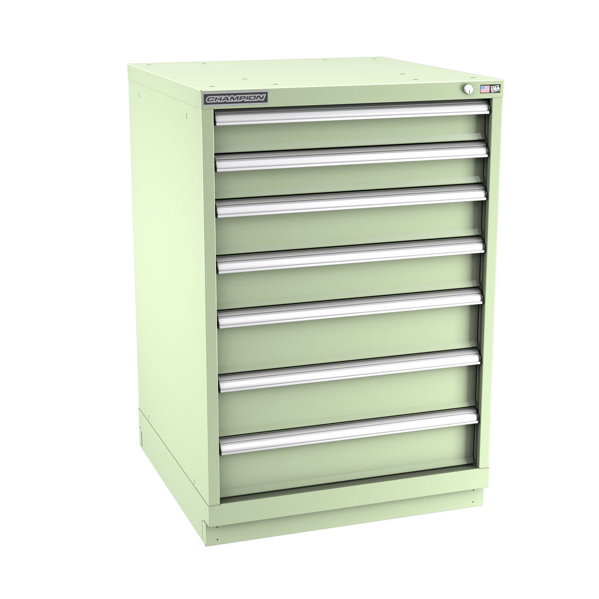 7-Drawer Modular Cabinet SW0702 | 28-1/4"W x 41-3/4"H x 28-1/2"D seafoam green