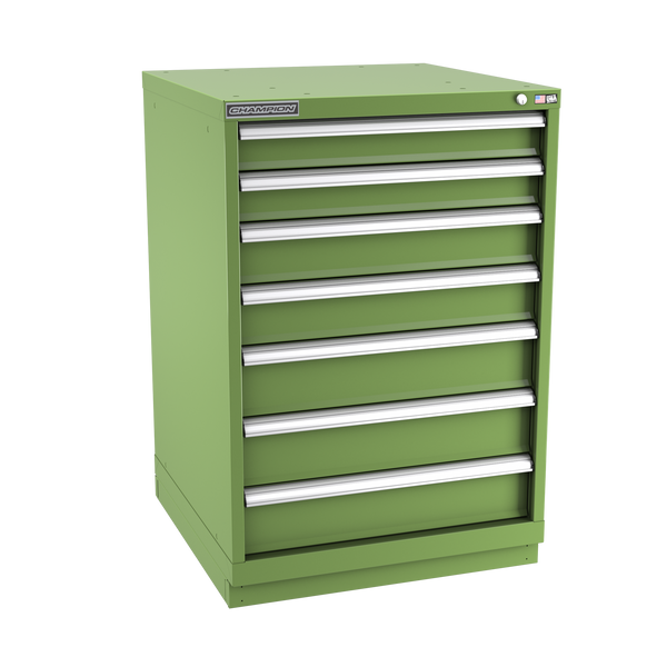 7-Drawer Modular Cabinet SW0702 | 28-1/4"W x 41-3/4"H x 28-1/2"D vista green