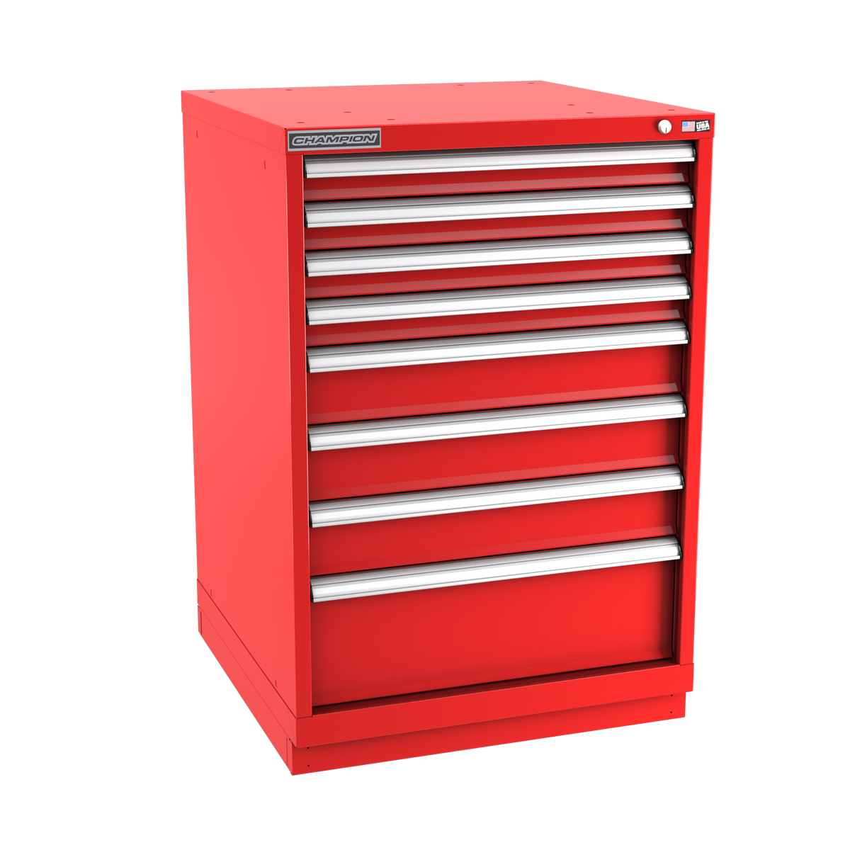 8-Drawer Modular Cabinet SW0801 | 28-1/4"W x 41-3/4"H x 28-1/2"D red