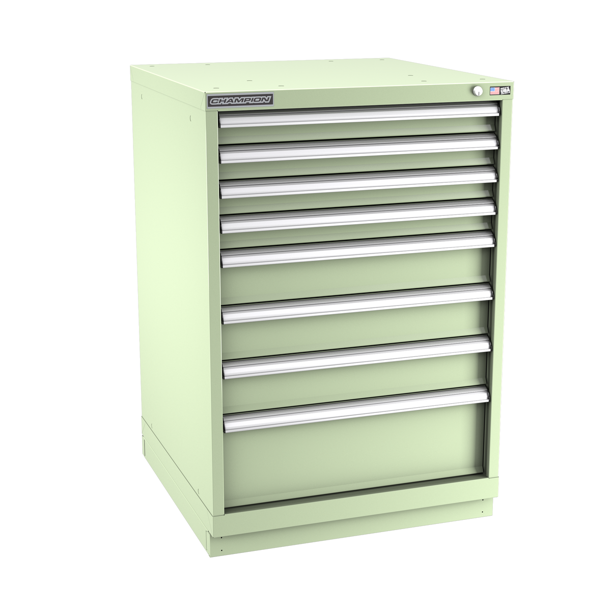 8-Drawer Modular Cabinet SW0801 | 28-1/4"W x 41-3/4"H x 28-1/2"D seafoam green