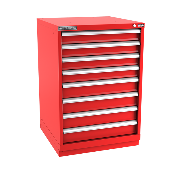 8-Drawer Modular Cabinet SW0802 | 28-1/4"W x 41-3/4"H x 28-1/2"D red