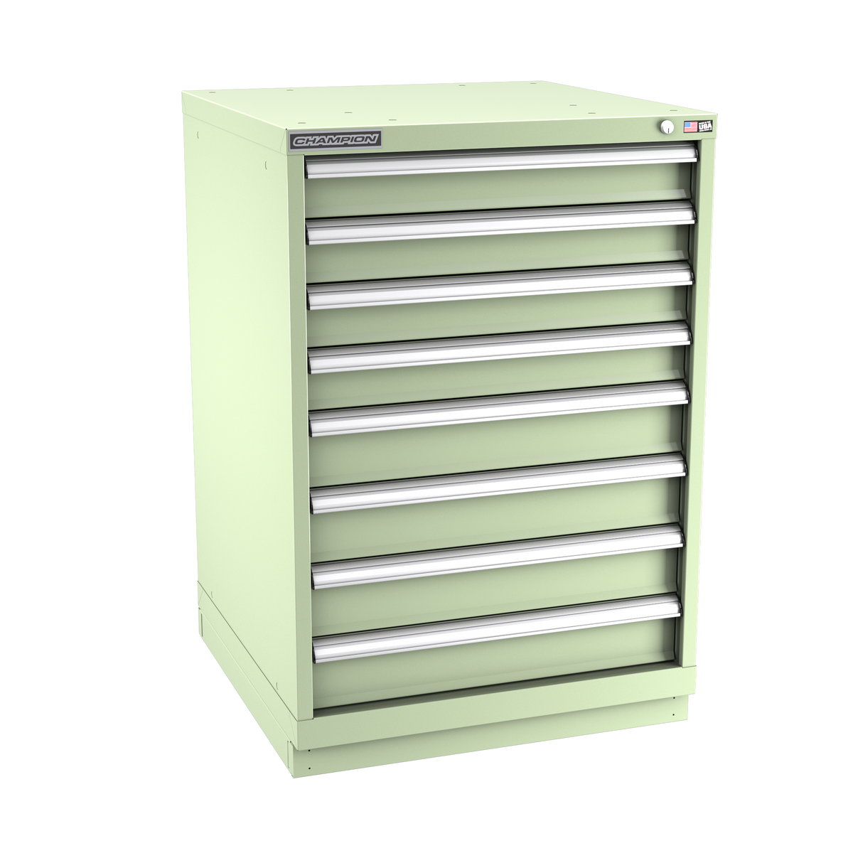 8-Drawer Modular Cabinet SW0802 | 28-1/4"W x 41-3/4"H x 28-1/2"D seafoam green