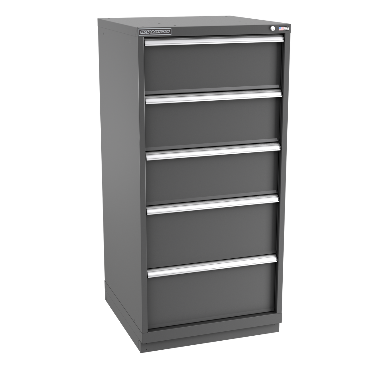 5-Drawer Modular Cabinet SW0501 | 28-1/4"W x 59-1/2"H x 28-1/2"D dark grey