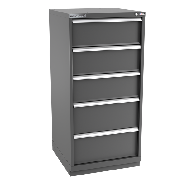 5-Drawer Modular Cabinet SW0501 | 28-1/4"W x 59-1/2"H x 28-1/2"D dark grey