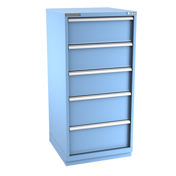 5-Drawer Modular Cabinet SW0501 | 28-1/4"W x 59-1/2"H x 28-1/2"D light blue