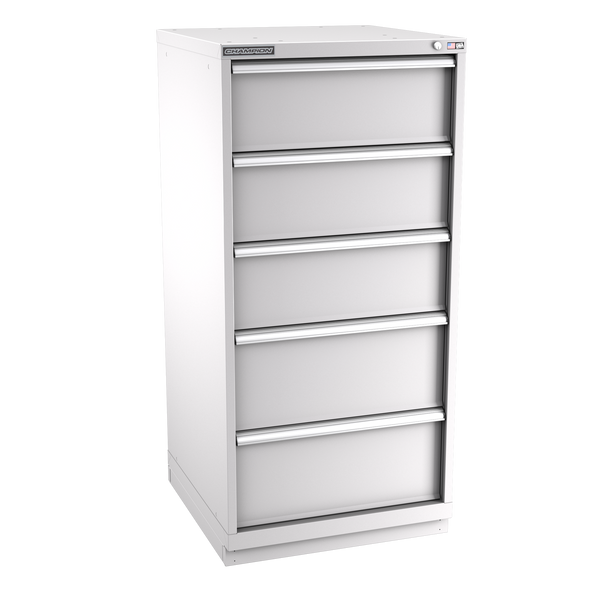 5-Drawer Modular Cabinet SW0501 | 28-1/4"W x 59-1/2"H x 28-1/2"D light grey