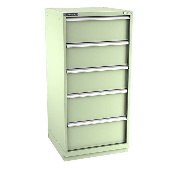 5-Drawer Modular Cabinet SW0501 | 28-1/4"W x 59-1/2"H x 28-1/2"D seafoam green