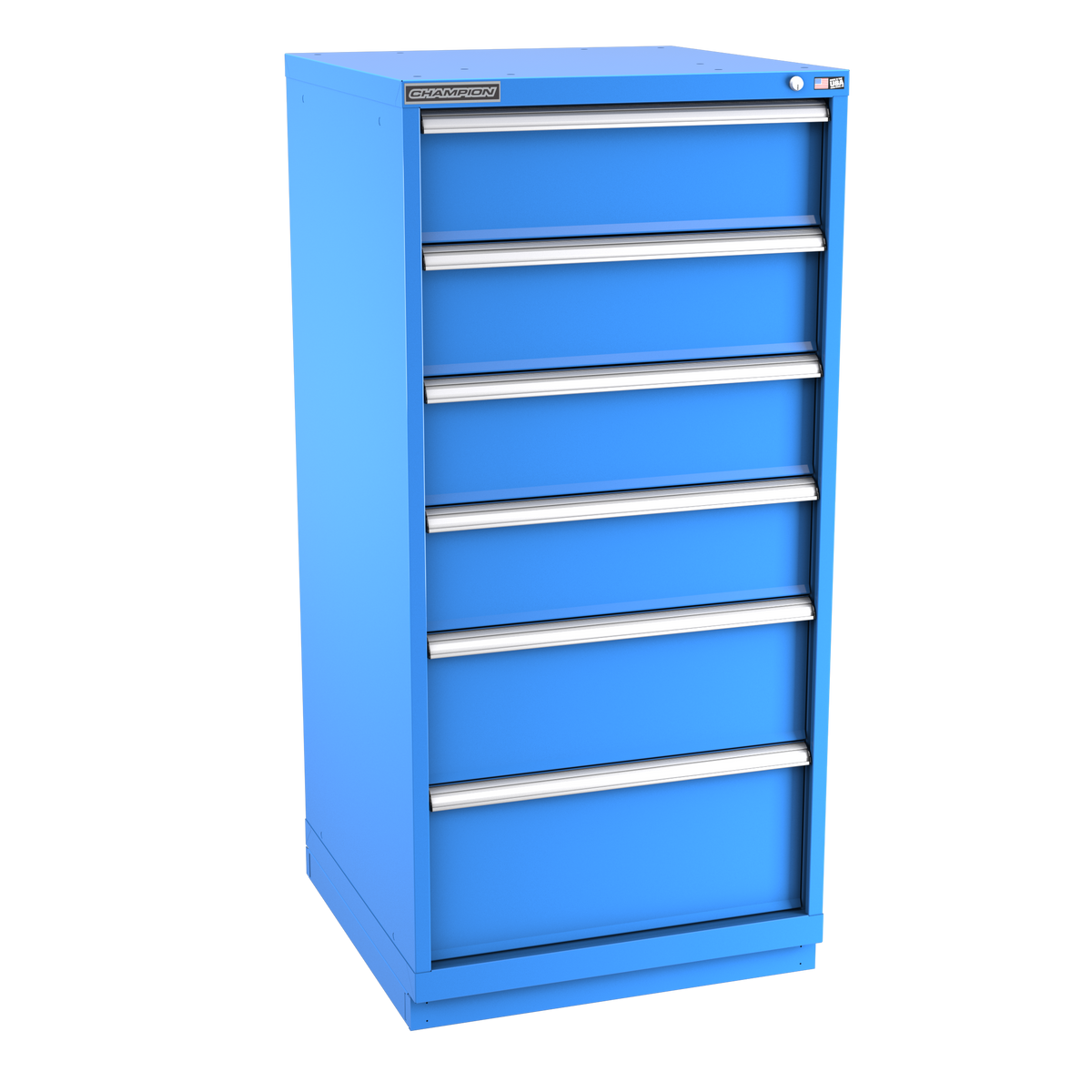 6-Drawer Modular Cabinet SW0601 | 28-1/4"W x 59-1/2"H x 28-1/2"D bright blue