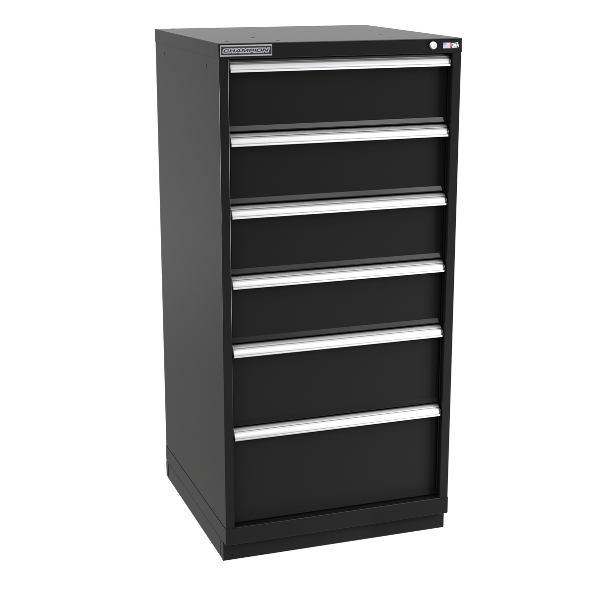 6-Drawer Modular Cabinet SW0601 | 28-1/4"W x 59-1/2"H x 28-1/2"D black