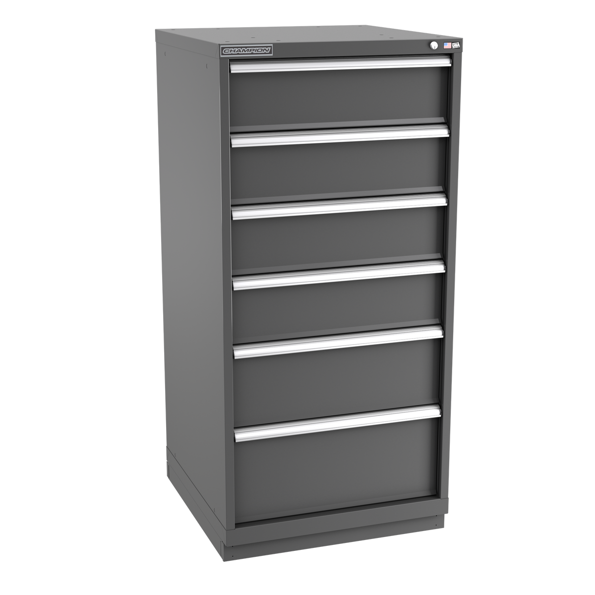 6-Drawer Modular Cabinet SW0601 | 28-1/4"W x 59-1/2"H x 28-1/2"D dark grey