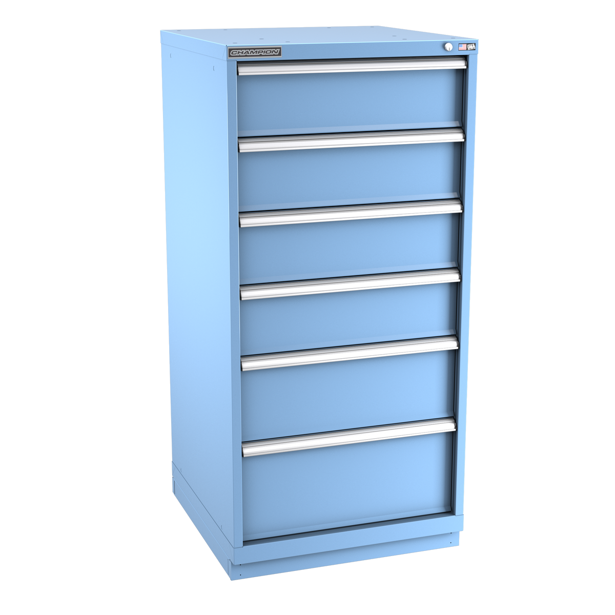 6-Drawer Modular Cabinet SW0601 | 28-1/4"W x 59-1/2"H x 28-1/2"D light blue