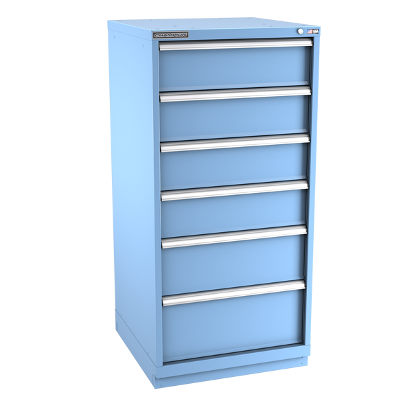 6-Drawer Modular Cabinet SW0601 | 28-1/4"W x 59-1/2"H x 28-1/2"D light blue