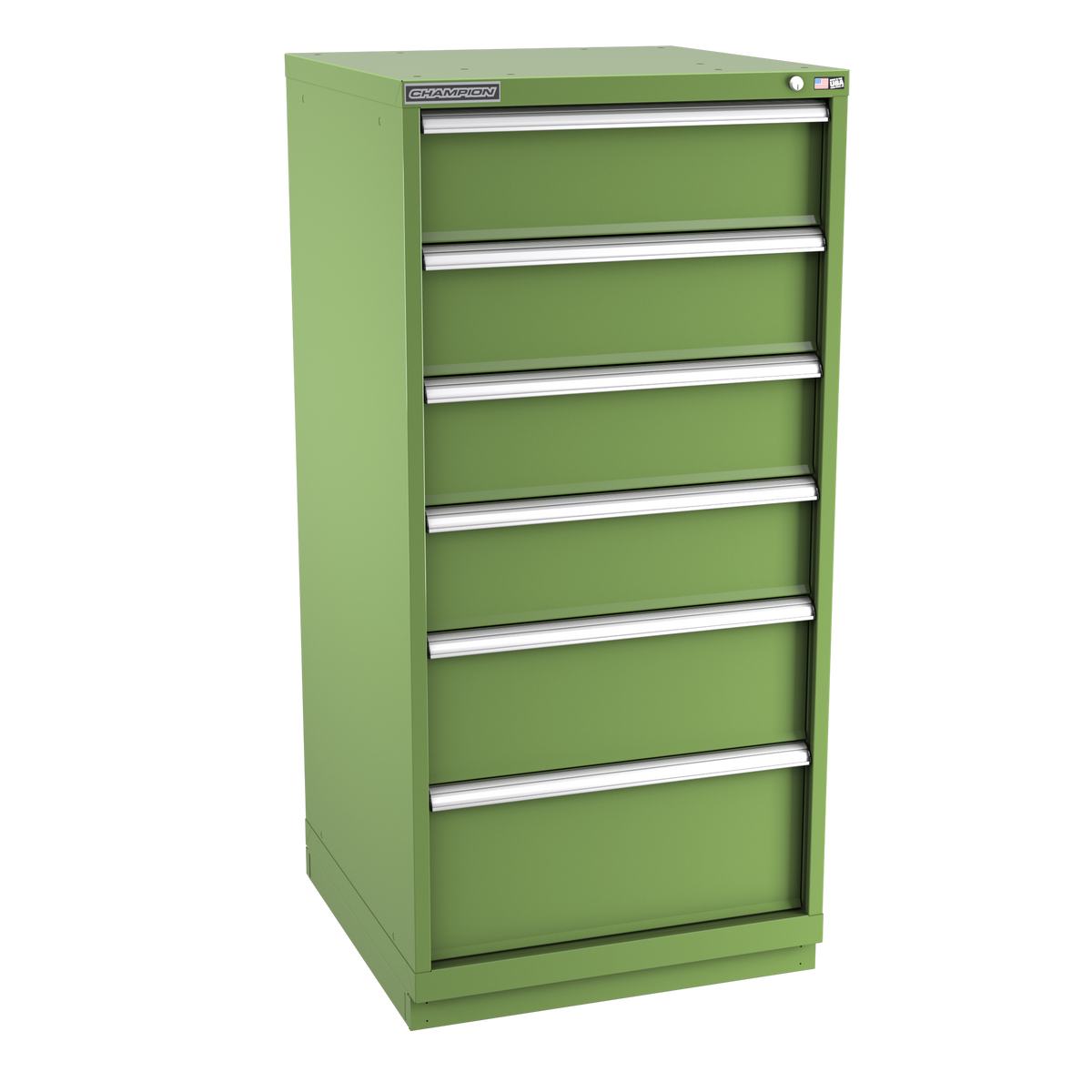 6-Drawer Modular Cabinet SW0601 | 28-1/4"W x 59-1/2"H x 28-1/2"D vista green