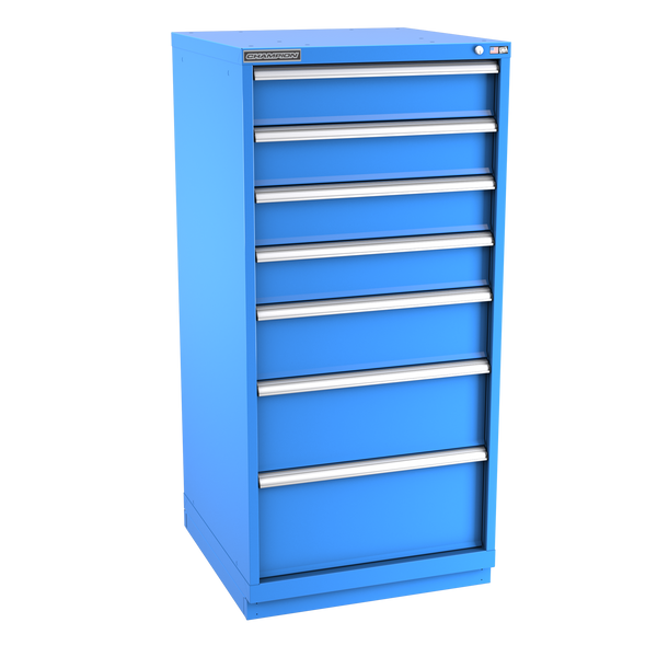 7-Drawer Modular Cabinet SW0701 | 28-1/4"W x 59-1/2"H x 28-1/2"D bright blue