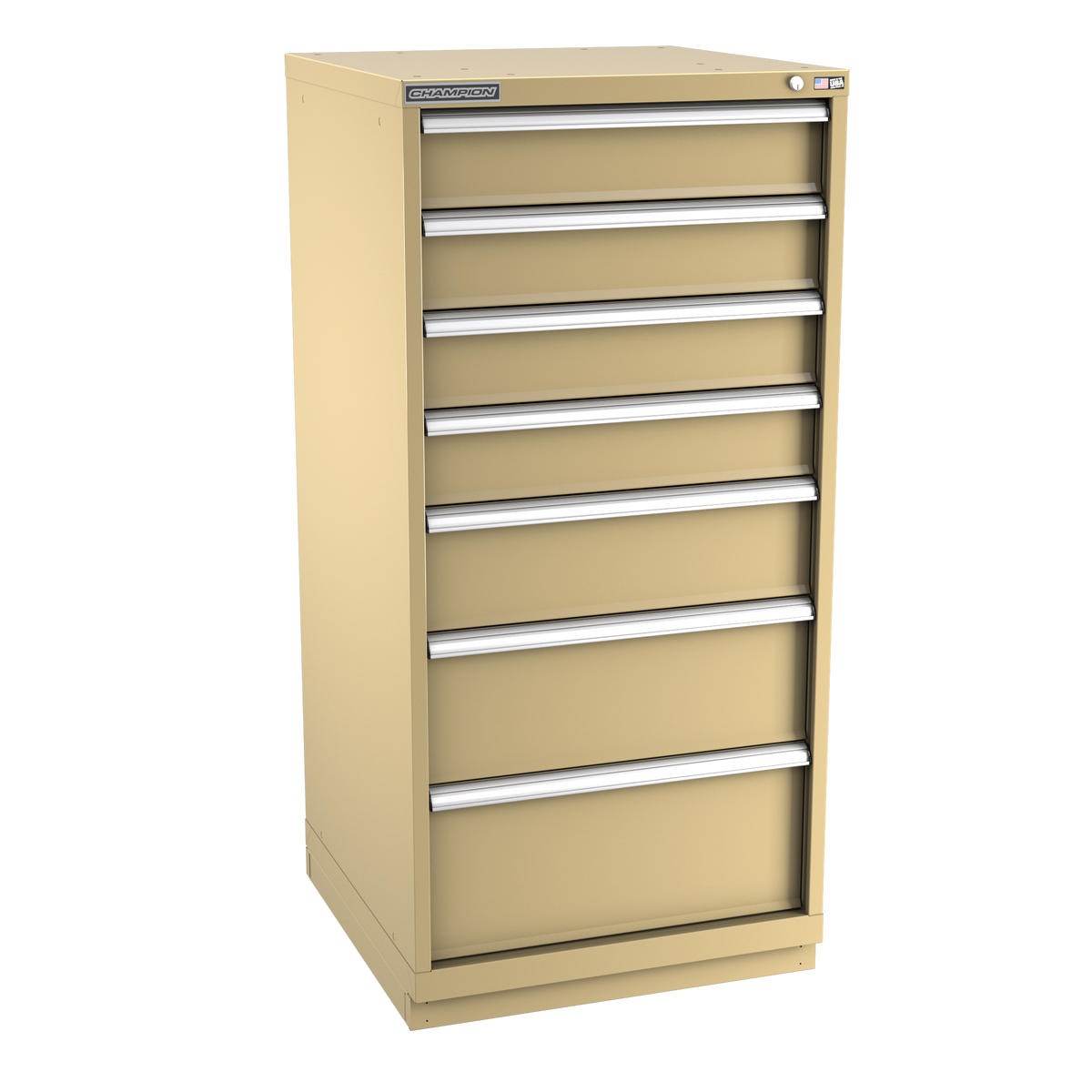 7-Drawer Modular Cabinet SW0701 | 28-1/4"W x 59-1/2"H x 28-1/2"D beige