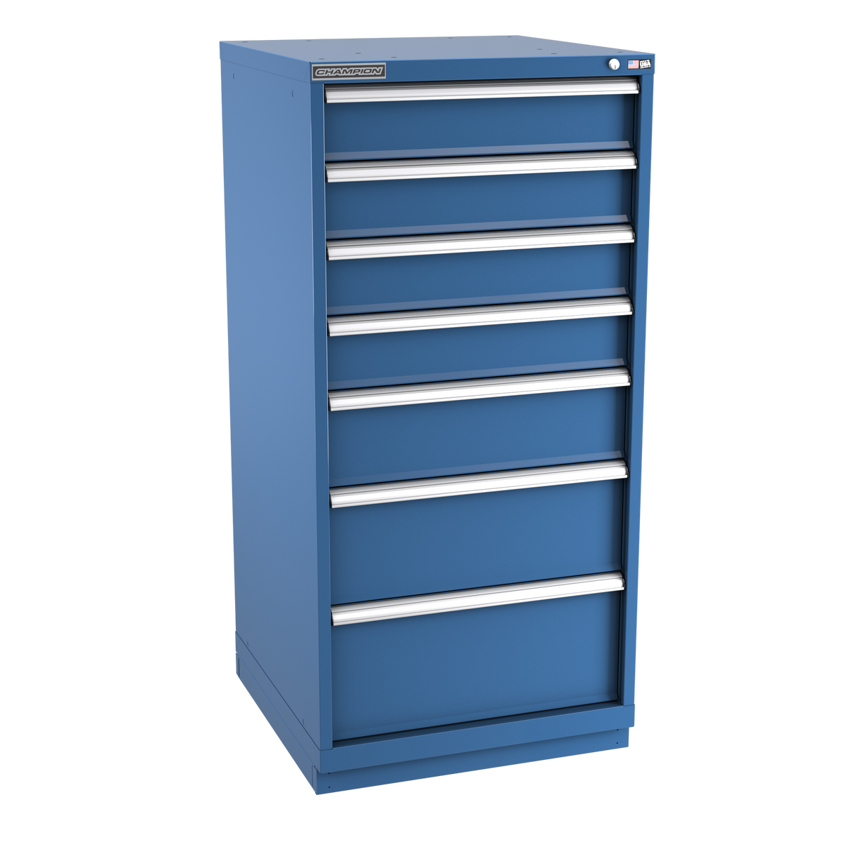 7-Drawer Modular Cabinet SW0701 | 28-1/4"W x 59-1/2"H x 28-1/2"D dark blue