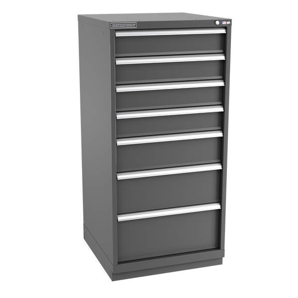 7-Drawer Modular Cabinet SW0701 | 28-1/4"W x 59-1/2"H x 28-1/2"D dark grey