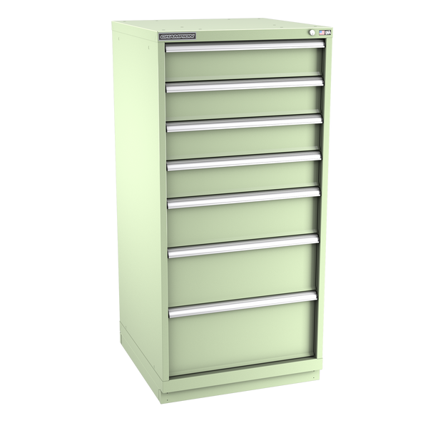 7-Drawer Modular Cabinet SW0701 | 28-1/4"W x 59-1/2"H x 28-1/2"D seafoam green