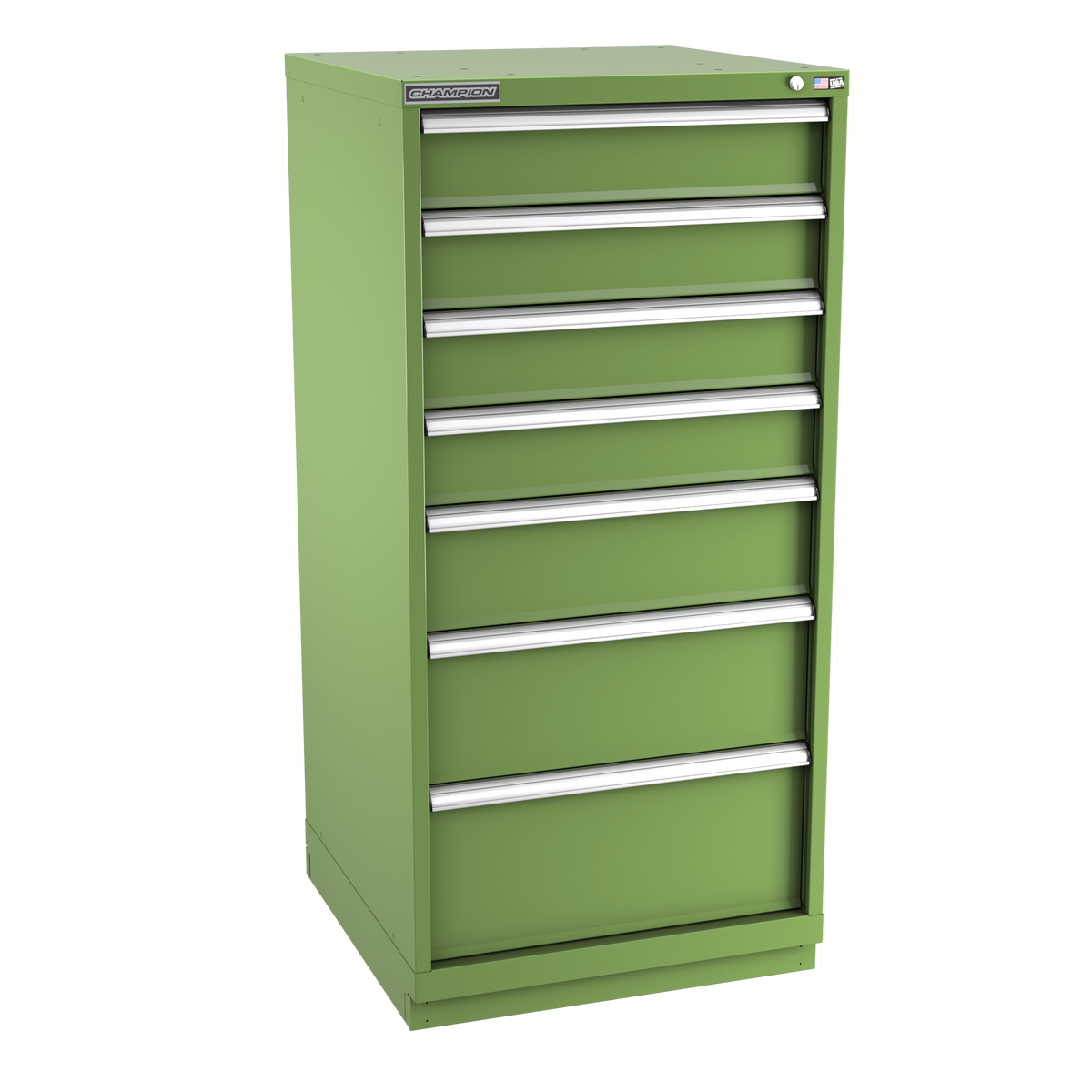 7-Drawer Modular Cabinet SW0701 | 28-1/4"W x 59-1/2"H x 28-1/2"D vista green