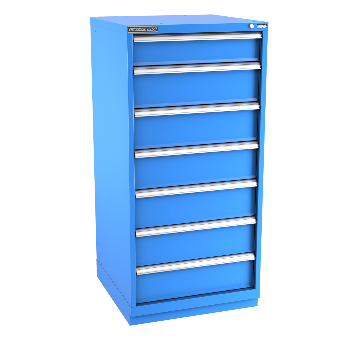 7-Drawer Modular Cabinet SW0702 | 28-1/4"W x 59-1/2"H x 28-1/2"D bright blue