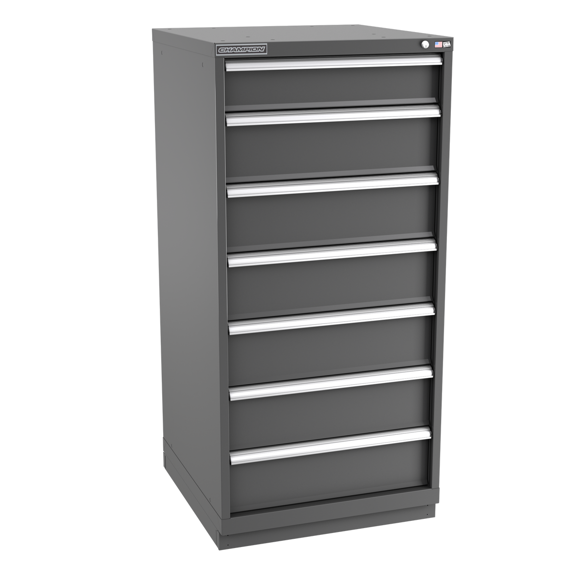 7-Drawer Modular Cabinet SW0702 | 28-1/4"W x 59-1/2"H x 28-1/2"D dark grey