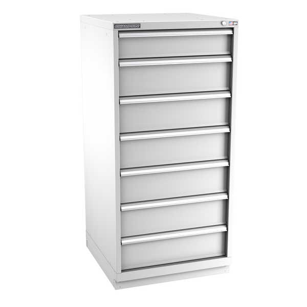 7-Drawer Modular Cabinet SW0702 | 28-1/4"W x 59-1/2"H x 28-1/2"D light grey