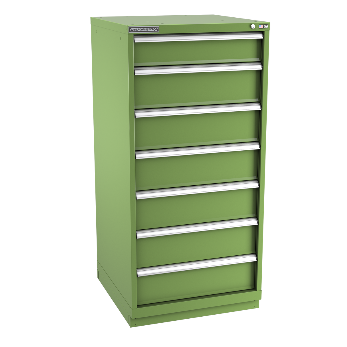 7-Drawer Modular Cabinet SW0702 | 28-1/4"W x 59-1/2"H x 28-1/2"D vista green